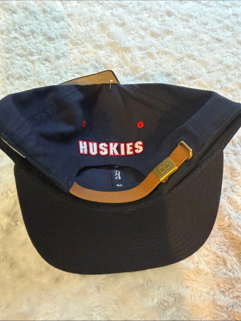 UConn Men's Tan and Navy Structured Baseball Cap